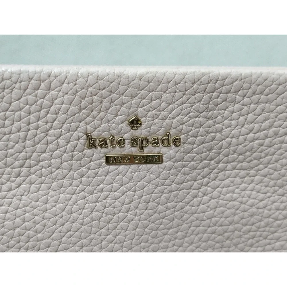 Kate Spade New York Pink Pebbled Leather Double Zipper Closure Crossbody Bag